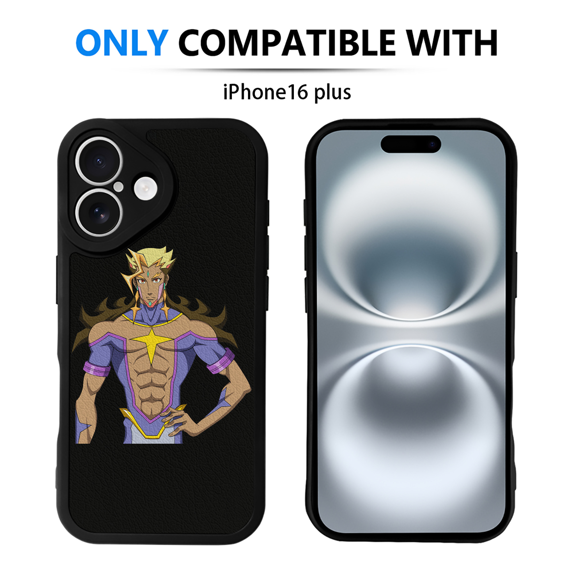 （画像用） 遊☆戯☆王 Yu-Gi-Oh! 【iPhone 16シリーズ対応】シリコンスマホケース（レザー調） 材質：シリコン